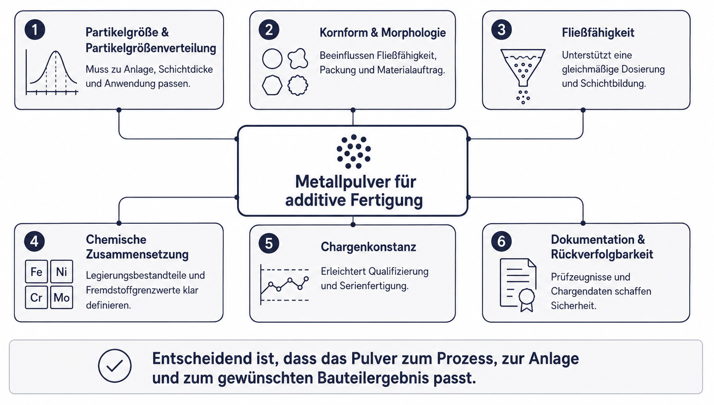 Welche additiven Fertigungsverfahren verarbeiten Metallpulver?