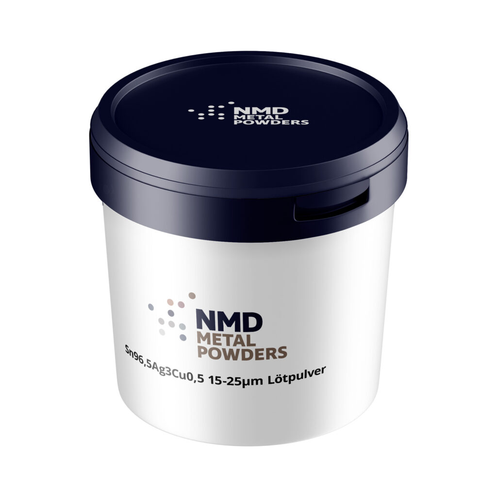 Sn96.5Ag3Cu0.5 15-25µm solder powder from NMD Metal Powders